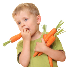 Boy With Carrots